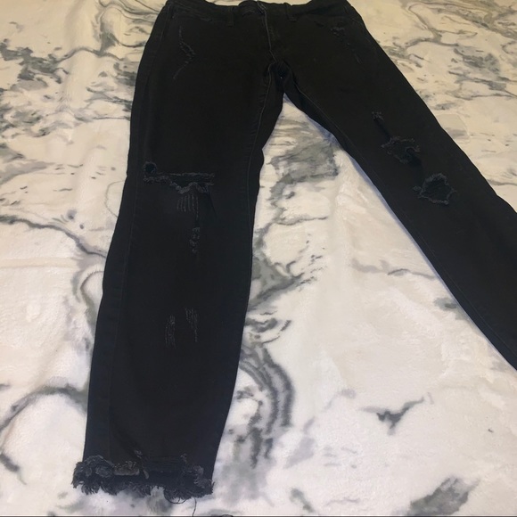 KanCan Black Distressed Jeans - Picture 3 of 6
